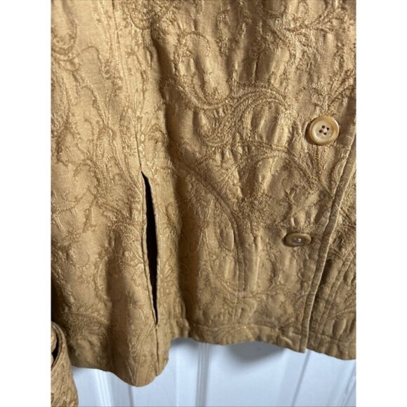 Coldwater Creek Womens Brown Cotton Stretch Embroidered Jacket Size XL - Picture 5 of 6
